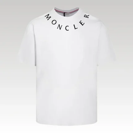 T-shirt Moncler White Logo Crewneck MCL028 - Drip Slum