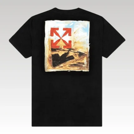 T-shirt Off-White Arrow On Canvas Print - Drip Slum