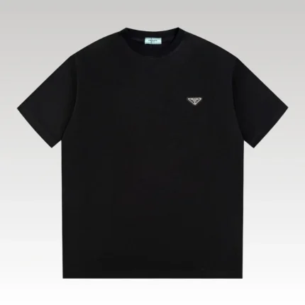 T-shirt Prada Logo Patch Black PD015 - Drip Slum