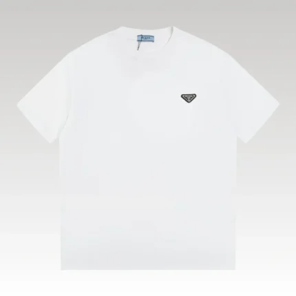 T-shirt Prada Logo Patch White PD016 - Drip Slum