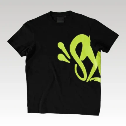 T-shirt Synaworld OG Logo Black/Green - Drip Slum