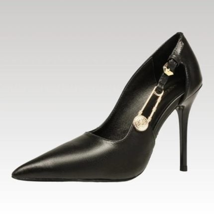 Versace Pointed Toe Stiletto Heel Pumps Buckle Strap VSC010 - Drip Slum